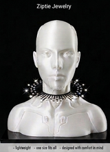 Load image into Gallery viewer, Black Rhinestone Avant-Garde Ear Cuff-Choker set