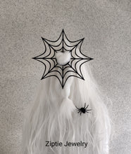 Load image into Gallery viewer, Spider Web Hair Bun Accessory - Gothic Spider Hair Band for Unique Hairstyles