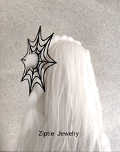 Load image into Gallery viewer, Spider Web Hair Bun Accessory - Gothic Spider Hair Band for Unique Hairstyles