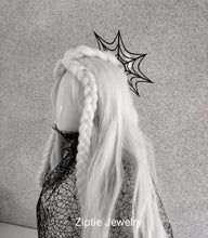 Load image into Gallery viewer, Spider Web Hair Bun Accessory - Gothic Spider Hair Band for Unique Hairstyles