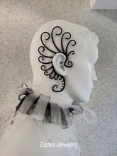 Load image into Gallery viewer, Mystical Black Fairy Ear Cuffs with Elegant Swirls