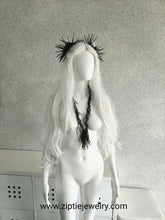 Load image into Gallery viewer, Black Spike Scrunchie