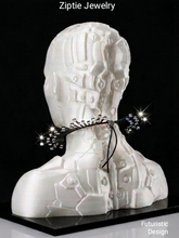 Load image into Gallery viewer, Black Rhinestone Avant-Garde Ear Cuff-Choker set