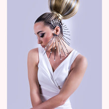 Load image into Gallery viewer, Spike Ear Cuff with Silver Rhinestones