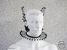 Load image into Gallery viewer, Futuristic Black Spike Choker