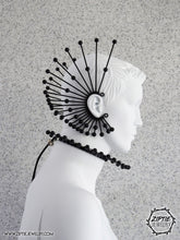 Load image into Gallery viewer, Futuristic Black Spike Ear Cuff