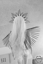 Load image into Gallery viewer, Halo Feather Zip Tie Crown