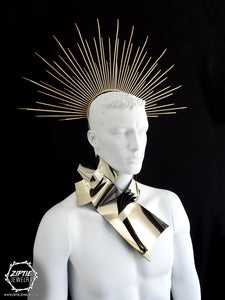 Gold Spike Halo Crown