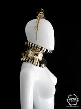Load image into Gallery viewer, Gold Beaded Halo Crown or Gold Neckpiece