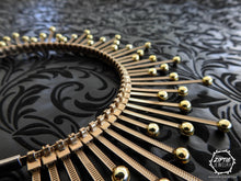 Load image into Gallery viewer, Gold Beaded Halo Crown or Gold Neckpiece