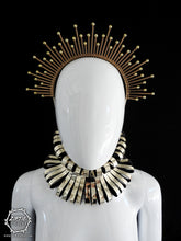 Load image into Gallery viewer, Gold Beaded Halo Crown or Gold Neckpiece