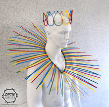 Load image into Gallery viewer, Multicolor Spike Set, Crown + Collar
