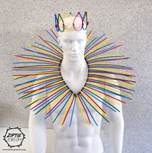 Load image into Gallery viewer, Multicolor Spike Set, Crown + Collar
