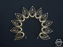 Load image into Gallery viewer, Private Listing for Awesome Suzie Gold Halo Zip Tie Crown + Leaf Neckpiece

