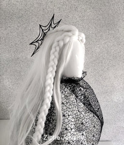 Spider Web Hair Bun Accessory - Gothic Spider Hair Band for Unique Hairstyles