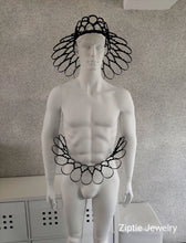 Load image into Gallery viewer, Avant-Garde Black Zip Tie Hat | Sculptural Wearable Art
