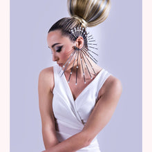 Load image into Gallery viewer, Spike Ear Cuff with Silver Rhinestones
