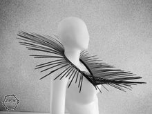 Load image into Gallery viewer, Black Spike Collar by Ziptie Jewelry
