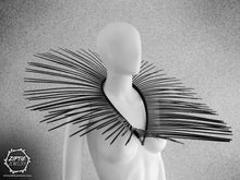 Load image into Gallery viewer, Black Spike Collar by Ziptie Jewelry
