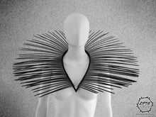 Load image into Gallery viewer, Black Spike Collar by Ziptie Jewelry
