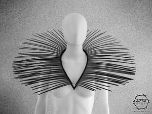 Black Spike Collar by Ziptie Jewelry