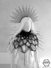 Load image into Gallery viewer, Black Spike Zip Tie Halo Crown
