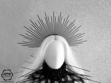 Load image into Gallery viewer, Black Spike Zip Tie Halo Crown
