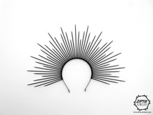 Load image into Gallery viewer, Black Spike Zip Tie Halo Crown
