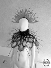 Load image into Gallery viewer, Black Spike Zip Tie Halo Crown
