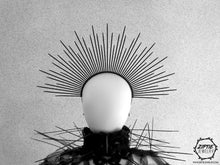 Load image into Gallery viewer, Black Spike Zip Tie Halo Crown
