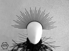 Load image into Gallery viewer, Black Spike Zip Tie Halo Crown
