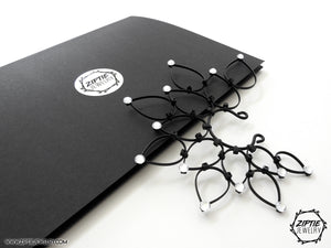 Show Black Ear Cuff with Silver Rhinestones