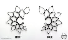 Load image into Gallery viewer, Show Black Ear Cuff with Silver Rhinestones
