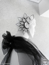 Load image into Gallery viewer, Show Black Ear Cuff with Silver Rhinestones
