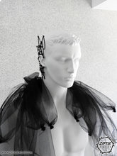 Load image into Gallery viewer, Show Black Ear Cuff with Silver Rhinestones
