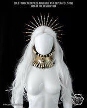 Load image into Gallery viewer, Rhinestone Gold Halo Hair Bun Headdress
