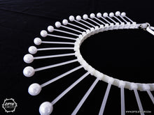 Load image into Gallery viewer, White Pearl Spike Collar
