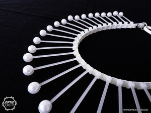 White Pearl Spike Collar