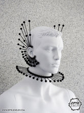 Load image into Gallery viewer, Futuristic Black Spike Ear Cuff
