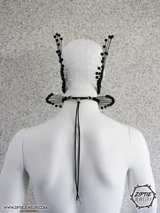 Futuristic Black Spike Ear Cuff