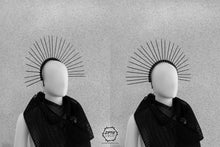 Load image into Gallery viewer, Black Beaded Spike Crown

