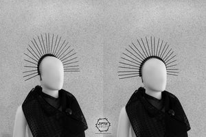 Black Beaded Spike Crown
