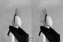 Load image into Gallery viewer, Black Beaded Spike Crown
