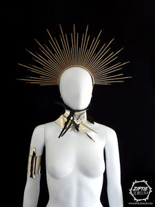 Gold Spike Halo Crown