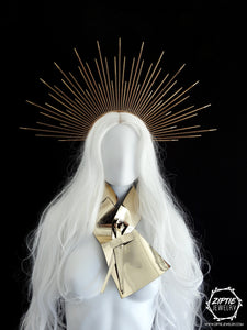 Gold Spike Halo Crown