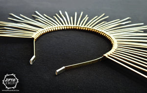 Gold Spike Halo Crown