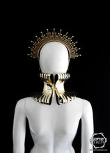 Load image into Gallery viewer, Gold Beaded Halo Crown or Gold Neckpiece
