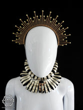 Load image into Gallery viewer, Gold Beaded Halo Crown or Gold Neckpiece
