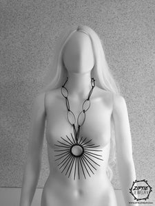 Long Spike Pendant Necklace