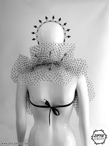 Minimalist Beaded Black Crown